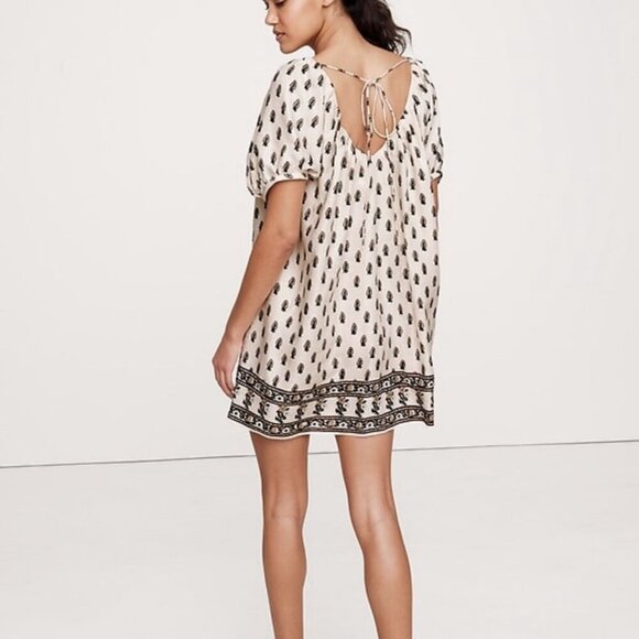 Banana Republic Viscose-Linen Block Print Mini Dress (Size Large) - Picture 3 of 5